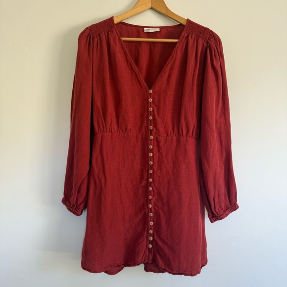 Saint Helena Cleo Mini Dress in burnt orange Size: S - Picture 2 of 5